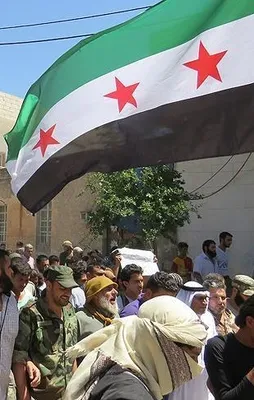 Suriye'de Türkiye'ye destek gösterisi