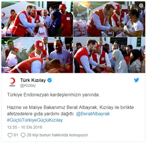 Bakan Albayrak'tan Endonezya'daki felaketzedelere yardım eli-1