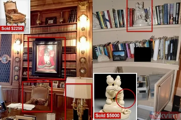 Epstein’ın eşyaları sessiz sedasız satılıyor! Sapkın heykeller, varaklı mobilyalar müzayedede - 1