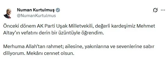 Eski AK Parti Uşak Milletvekili Mehmet Altay hayatını kaybetti-6