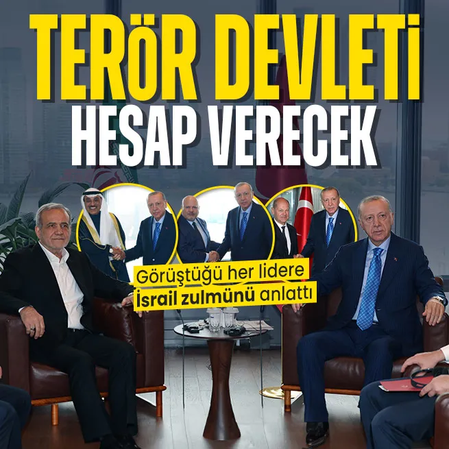 ABDde diplomasi zirvesi! Başkan Erdoğandan peş peşe kritik temaslar... İsrailin zulmünü anlattı