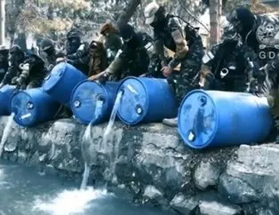 Taliban istihbaratı 3 ton içkiyi nehre döktü