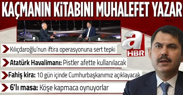 Bakan Kurum’dan A Haber’de önemli açıklamalar