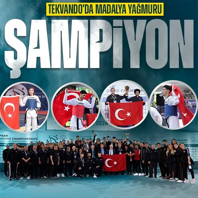 Türkiye Avrupa Tekvando Şampiyonası'nda şampiyon oldu! Üst üste ikinci kez takım halinde birinci!