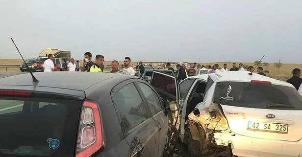 Konya’da zincirleme kaza! 20 araç birbirine girdi