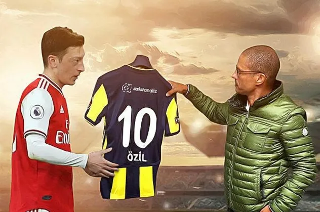 Bir dönem Fenerbahçe forması giyen efsane isimlerden Mesut Özil'e hoş geldin mesajı
