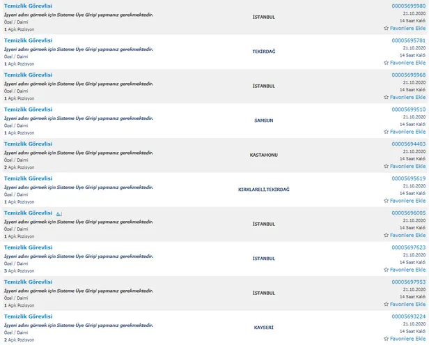 22 Ekim İŞKUR üzerinden KPSS şartsız ve sınavsız temizlik ve güvenlik görevlisi alımı başvuru şartları!-3