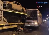 Uşak'ta yolcu otobüsü TIR'a çarptı: 3'ü ağır 16 yaralı!