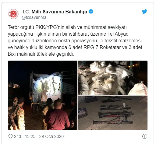 Son dakika: Milli Savunma Bakanlığı duyurdu: Nokta operasyonu yapıldı-1