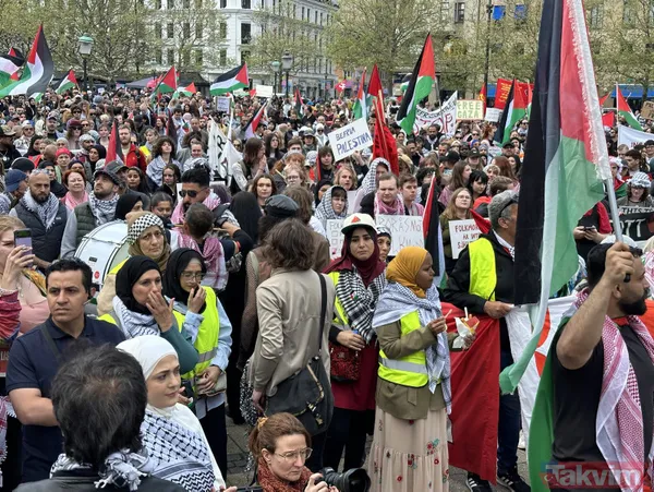 2024 Eurovision Şarkı Yarışması'nın finalinin başlamasına saatler kala on binlerce kişi soykırımcı İsrail'i protesto etti - 26