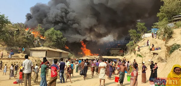SON DAKİKA: İnsanlık dramı! Bangladeş'te mültecilerin kaldığı kampta yangın çıktı! 15 kişi öldü! 400 kişiden haber alınamıyor - 27