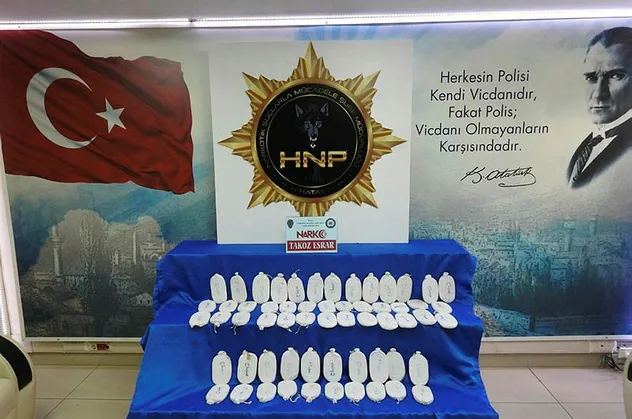 Hatay'da 38 kilo esrar ele geçirildi!