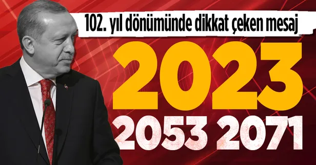 Başkan Erdoğan'dan 'Sivas Kongresi' mesajı! Dikkat çeken 2023, 2053 ve 2071 vurgusu