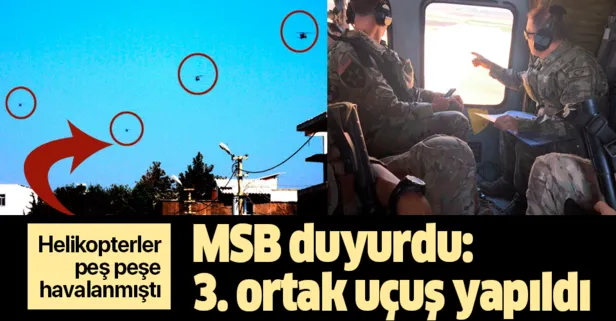 Son dakika: MSB duyurdu: ABD ile Suriye'de 3. ortak uçuş yapıldı