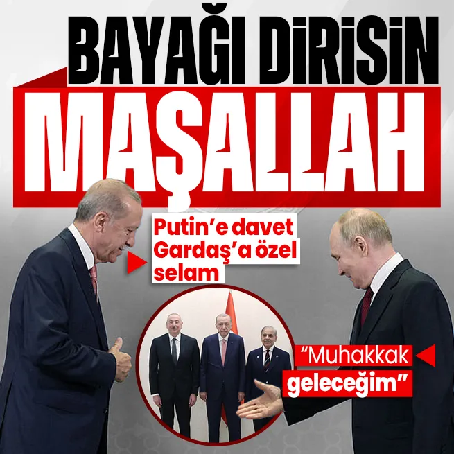 Astanada dostane zirve! Başkan Erdoğan - Putin görüşmesinden samimi kareler... Muhakkak Türkiyeye geleceğim