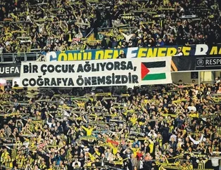 İsrail’in zulmüne pankartlı tepki