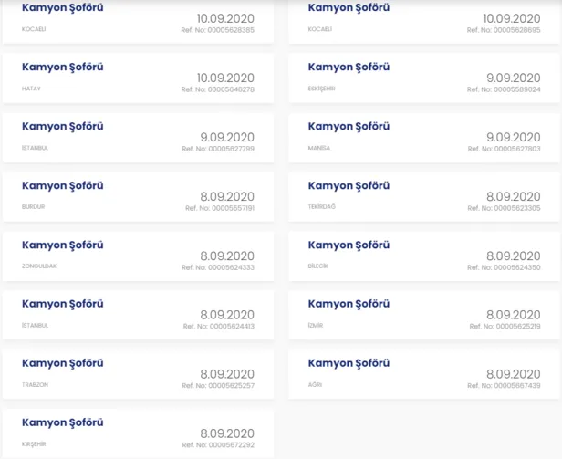 Kamyon Şoförü, Güvenlik Görevlisi, Çağrı Merkezi Personel alım başvuru şartları nedir? 9 Eylül İŞKUR başvuru iş ilanları-2