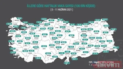 5-11 Haziran illere göre haftalık koronavirüs vaka sayıları! En çok artış hangi illerde? İstanbul, Ankara ve İzmir...