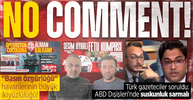 "Basın özgürlüğü" havarilerinin büyük ikiyüzlülüğü! Almanya'daki Türk gazeteciler soruldu: ABD Dışişleri'nde suskunluk sarmalı