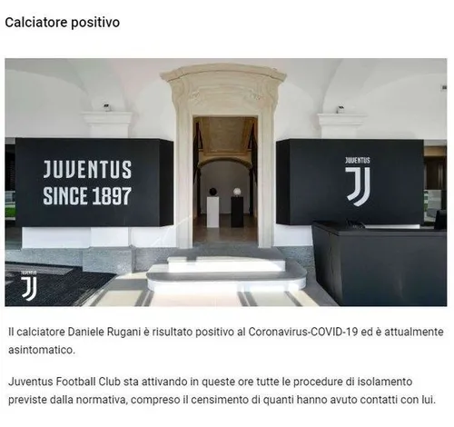 Son dakika: Juventus'a koronavirüs şoku: Rugani'nin Kovid-19 testleri pozitif çıktı-1