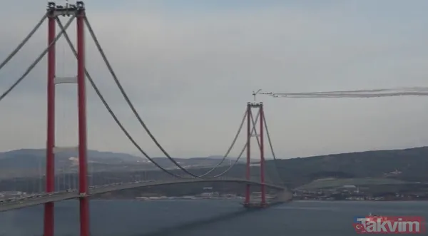 Tüyler diken diken! Türk Yıldızları'ndan 1915 Çanakkale Köprüsü açılışında nefes kesen gösteri - 1