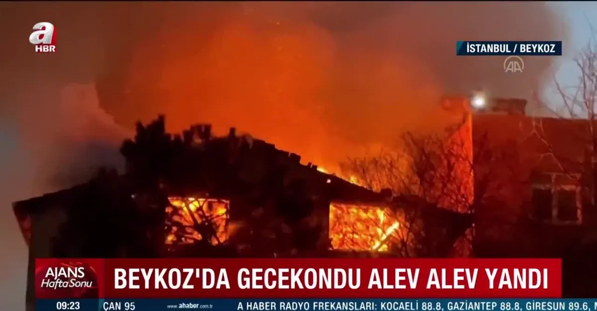 Beykoz’da iki bina alev alev yandı