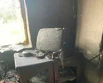 Tüplü televizyon patladı yangın çıktı: 1 yaralı