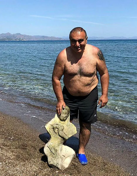 Muğla'da denizden çıkan heykel hayrete düşürdü! Sırrı ortaya çıktı-4