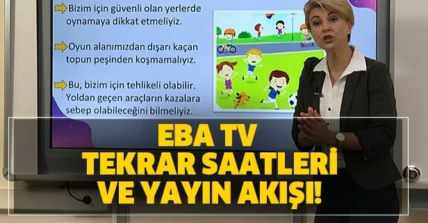 EBA TV tekrar saatleri - İlkokul, ortaokul, lise ders tekrarları saat kaçta yayınlanıyor? EBA yayın akışı