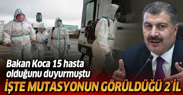 İşte Türkiye'de mutasyonlu koronavirüsün görüldüğü 2 il! Bakan Koca 15 hasta olduğunu duyurmuştu