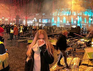 Paris'teki eylemlere Dmitri Peskov'un kızı Elizaveta Peskova da katıldı