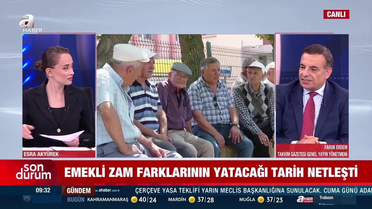 Emekli zam farkları 7 Ağustos'ta hesaplarda