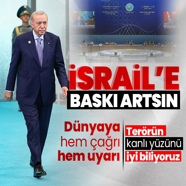Başkan Erdoğandan ŞİÖ zirvesinde Gazze çağrısı: İsraile baskı artmalı!