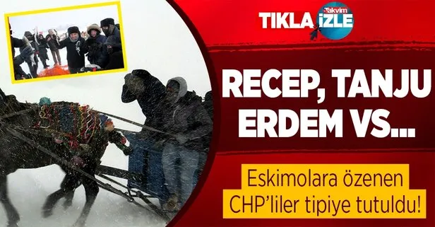 CHP’li belediye başkanları Eskimolara özendi, Çıldır Gölü’nde tipiye tutuldu! Donmaktan atlı kızaklarla kurtuldular