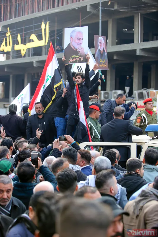 Trump'ın emriyle öldürülen Süleymani'nin cenazesinden ilk kareler! ABD detayı dikkat çekti - 5