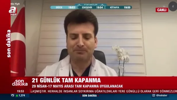 Doç. Dr. Mehmet Çabalak, 18 günlük tam kapanma kararını A Haber ekranlarında yorumladı