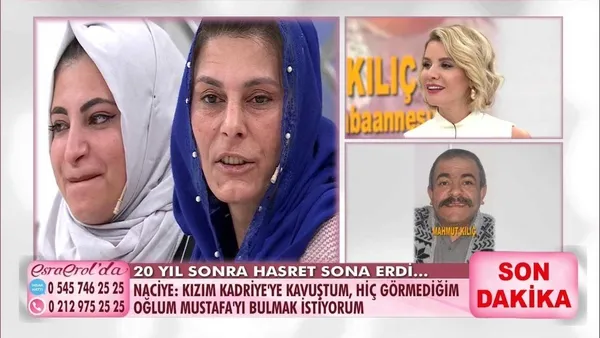 Esra Erol'da canlı yayınında dakikalar içinde gelen bir mucize daha! Hiç görmediği annesi 20 yıl sonra karşısında...-2