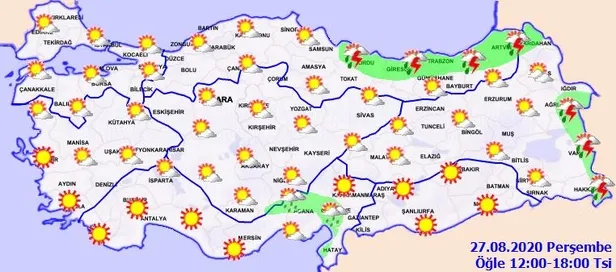 HAVA DURUMU | Meteorolojiden sağanak uyarısı | 27 Ağustos 2020 hava nasıl olacak?-3