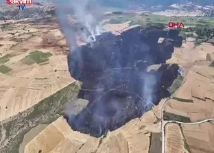 Tokat’ta arazi yangını! 250 dekar alan yandı