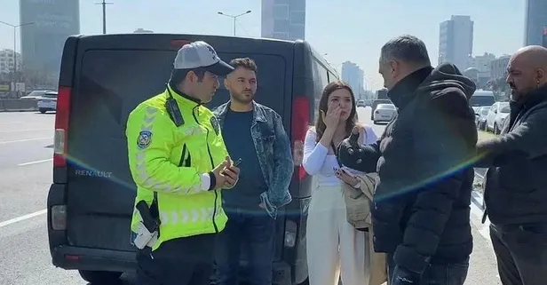 Kadıköy'de cip yandı! Sürücü gözyaşlarını tutamadı