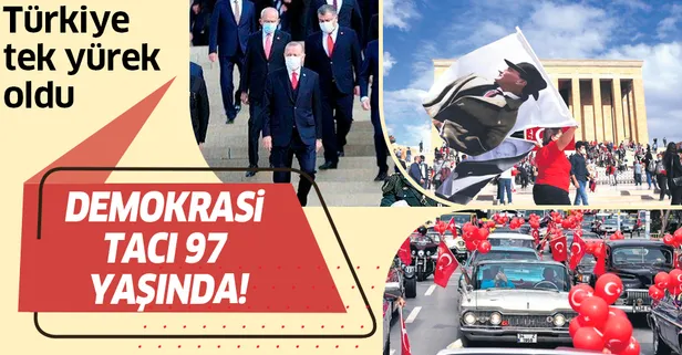 Demokrasi tacı 97 yaşında! Başkan Erdoğan: Cumhuriyeti ileriye taşımak çalışıyoruz