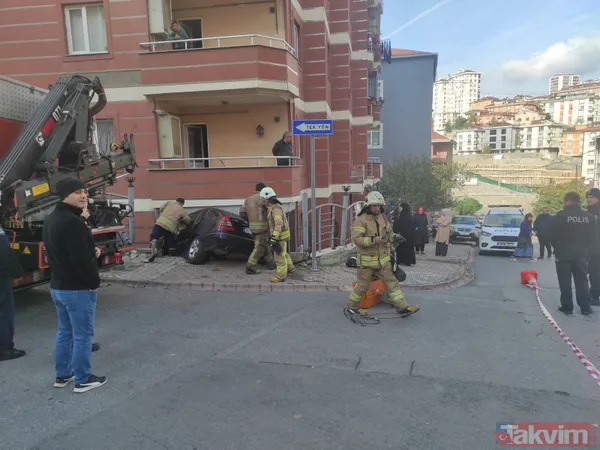 Olmaz demeyin oldu! Ümraniye'de balkona araba düştü - 5