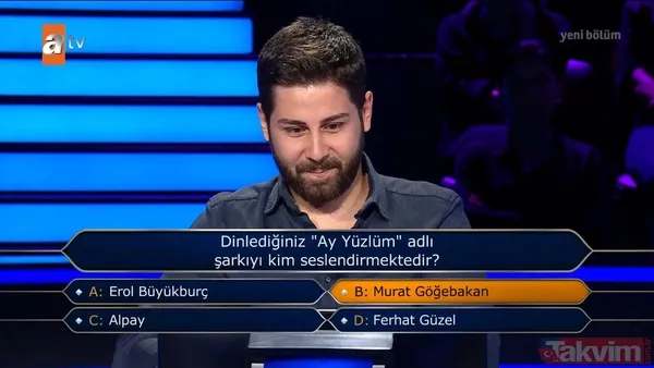 "Kim Milyoner Olmak İster?"de nefes kesen anlar: 500 bin TL'lik "Züğürt Ağa" filmi sorusu heyecanı doruklara getirdi. - 8