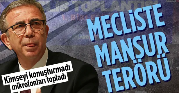 Ankara Büyükşehir Belediye Meclisi'nde Mansur Yavaş terörü! Meclis üyelerini konuşturmadı mikrofonları ellerinden aldırdı