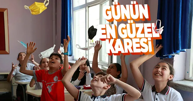 Kapalı mekanlarda maske zorunluluğu mutlulukla karşılandı! Öğrenciler maskeleri fırlattı