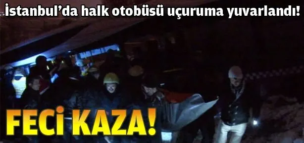 Halk otobüsü göle uçtu!