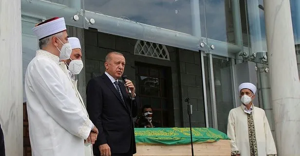Başkan Erdoğan Rize’de, Güneysu Camii’nin eski imamı Alim Osman Yılmaz’ın cenaze namazına katıldı