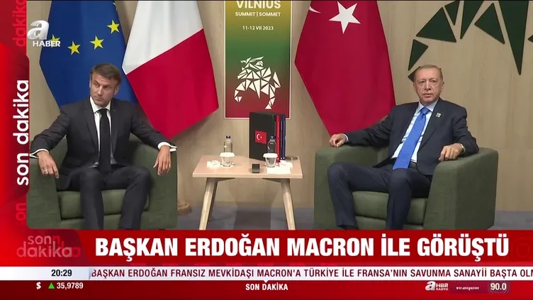 Başkan Erdoğan Macron ile görüştü!
