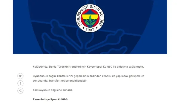 Son dakika transfer haberi: Deniz Türüç Fenerbahçe'de! 3 yıllık anlaşma sağlandı-2