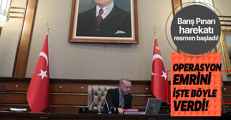Başkan Erdoğan'ın Barış Pınarı Harekatı'nın emrini verdiği an!